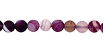Purple Line Agate Faceted Round 6mm