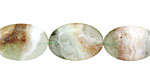 Green Fluorite w/ Quartz Flat Oval 18x13mm