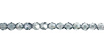 Czech Fire Polished Glass Luster Transparent Blue Round 4mm