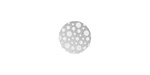 Lillypilly Silver Scattered Dots Anodized Aluminum Disc 11mm, 22 gauge