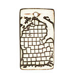 Earthenwood Studio Ceramic Oxidation Michigan Counties Pendant 25x45mm