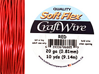Soft Flex Red Craft Wire 20 gauge, 10 yards