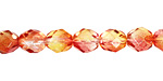 Czech Fire Polished Glass Dual Coated Fuschia/Lemon Round 8mm