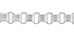 Silver (plated) Vintage Cuff & Oval Chain