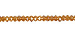 Medium Topaz AB Crystal Faceted Rondelle 4mm