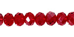 Garnet Crystal Faceted Rondelle 10mm
