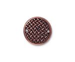 TierraCast Antique Copper (plated) Woven Disk Link 18mm