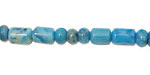 Larimar Blue Crazy Lace Barrel Rondelle 4-6mm
