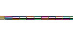 Rainbow Hematite (plated) Tube 5x3mm