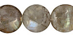 Labradorite Puff Coin 20mm