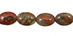 Gray Rainbow Jasper Flat Oval 14x10mm