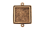 Nunn Design Antique Gold (plated) Traditional Square Bezel Pendant Link 28x21mm