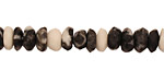 Mexican Zebra Jasper Faceted Rondelle 7-8mm