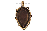 Green Girl Bronze Flower Teardrop Bezel 18x30mm