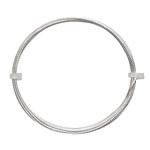 German Style Wire Silver (plated) Spiral Pattern Round 18 gauge, 1.5 meters