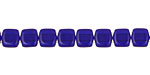 Czech Glass Cobalt 2-Hole Tile 6mm