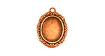 Stampt Antique Copper (plated) Damask Frame Oval Setting 10x12mm