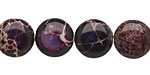 Purple Impression Jasper Puff Coin 14mm