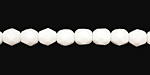 Czech Fire Polished Glass Opaque White Round 6mm