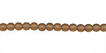 Czech Glass Matte Smoky Topaz Round 4mm