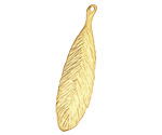 Ezel Findings Gold (plated) Blue Jack Oak Leaf Pendant 11x40mm