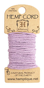 Lavender Hemp Twine 20 lb, 20 ft