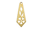 Brass Daisy Stencil Drop 11x28mm