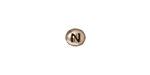 TierraCast Antique Rhodium (plated) Alphabet Bead "N" 7x6mm