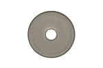 Transparent Black Recycled Glass Donut 25mm