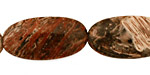 Red Needle Agate Flat Oval 30x15mm