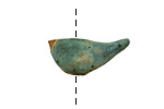 Kylie Parry Ceramic Copper Patina Bird 10-11x25mm