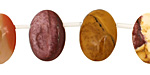 Mookaite Flat Oval Drop 13x18mm