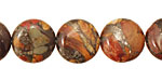 Red Creek Jasper w/ Pyrite Puff Coin 14mm