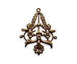 Vintaj Natural Brass Fanned Trellis Filigree 25x33mm