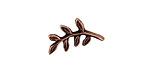 Nunn Design Antique Copper (plated) Fern Toggle Bar 19x9mm