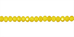 Vintage Yellow Crystal Faceted Rondelle 4mm