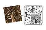 Vintaj DecoEmboss Die Mod Trees 2 3/8" x 2 5/8"
