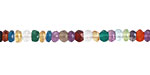 Multi Gemstone (Amethyst, Aquamarine, Carnelian, Citrine, Rock Crystal) Faceted Rondelle 4mm