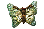 Poison Tree Polymer Clay Green Butterfly 33-34x27-28mm