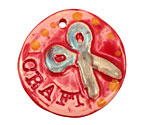 Jangles Ceramic Craft Pendant 38-39mm