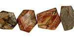 Red Creek Jasper Flat Faceted Nugget 11-14x15-18mm