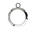Artistic Wire Silver (plated) Round Wrapper 28x34mm
