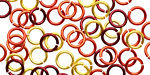 Sonoran Sun Mix Enameled Copper Round Jump Ring 6.5mm, 18 gauge