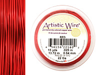 Artistic Wire Red 22 gauge, 15 yards