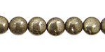 Golden Pyrite (silver tone) Puff Coin 10mm