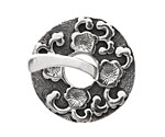 Saki Sterling Silver Sakura Toggle Clasp 33mm, 31mm bar