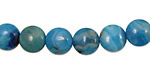 Larimar Blue Crazy Lace Puff Coin 10mm