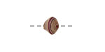 African Paper (beige, w/eggplant) Bicone 7-8x8-9mm