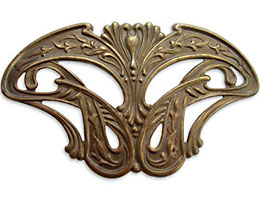 Vintaj Natural Brass Damsel Wings Pendant 88x53mm