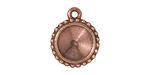 TierraCast Antique Copper (plated) Beaded Round Frame 17x20mm